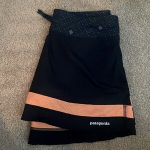 navy blue patagonia skirt with shorts underneath
